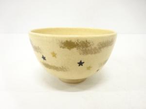 鳴滝窯造　金彩色絵　星　茶碗